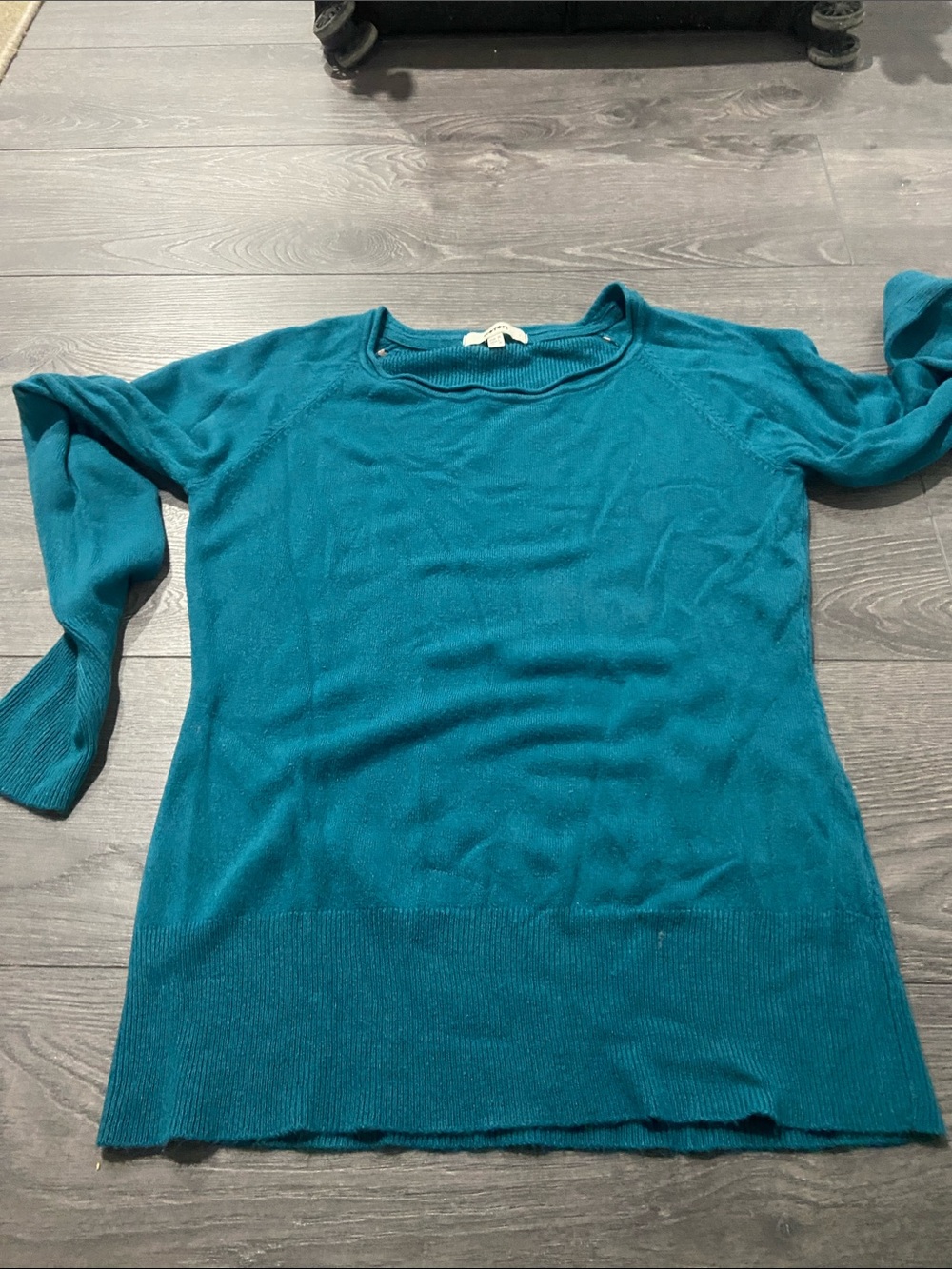 Women's Teal Long Sleeve Lightweight Sweater